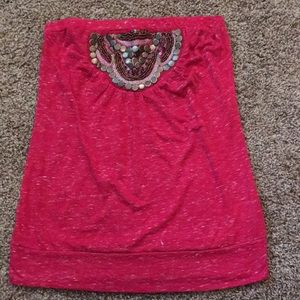 Embellished strapless top